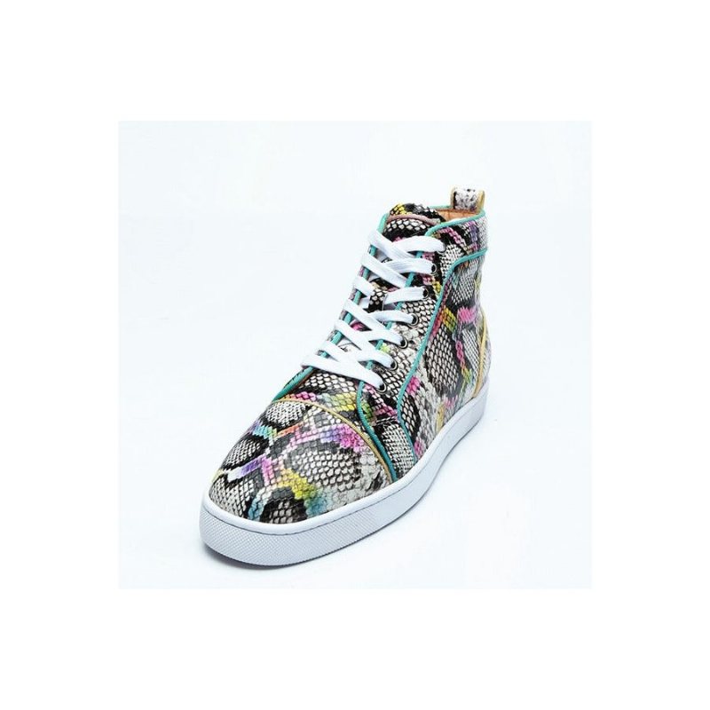 Sneakers Herre Snakeskin Chic Multicolor High Top Vanntette Sko