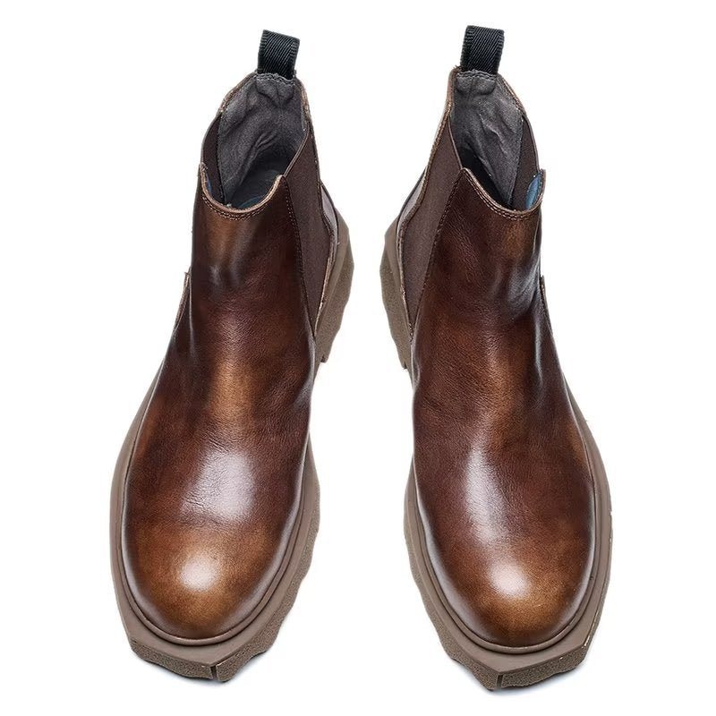 Støvletter Herre Elegance Slip On Ankel Boots - Kaffe