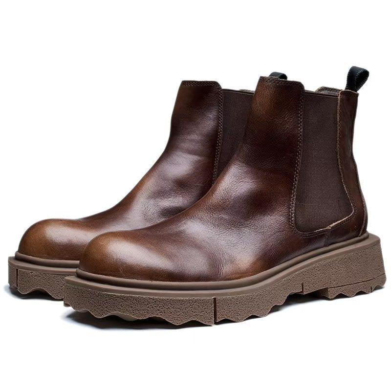 Støvletter Herre Elegance Slip On Ankel Boots - Kaffe