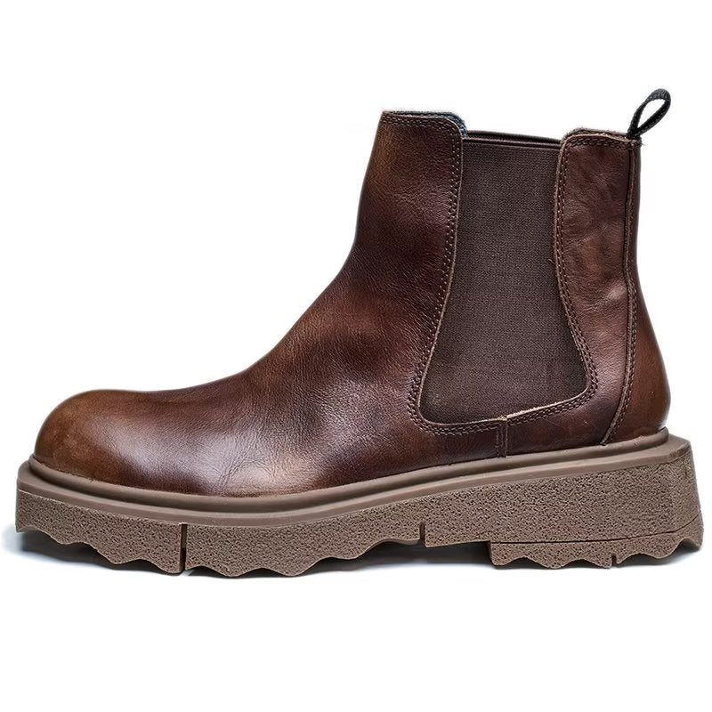 Støvletter Herre Elegance Slip On Ankel Boots - Kaffe