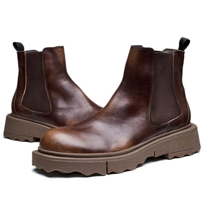 Støvletter Herre Elegance Slip On Ankel Boots - Kaffe