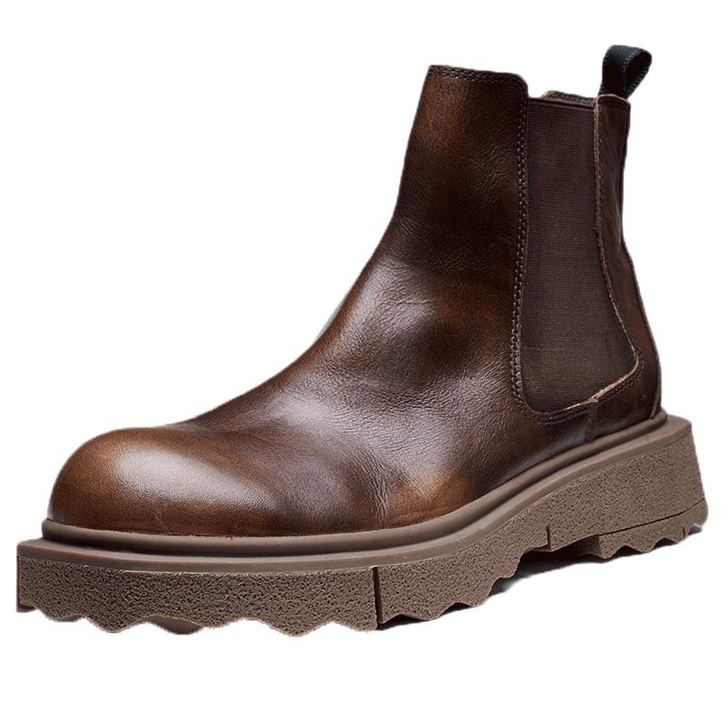 Støvletter Herre Elegance Slip On Ankel Boots - Kaffe